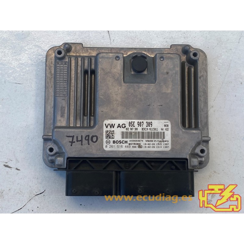 ECU BOSCH MG1CS011 0261S16449 VOLKSWAGEN TIGUAN 1.5 TSI 110KW 150HP 05E907309 / SW 05E906018AF 9834 - 10SW052892