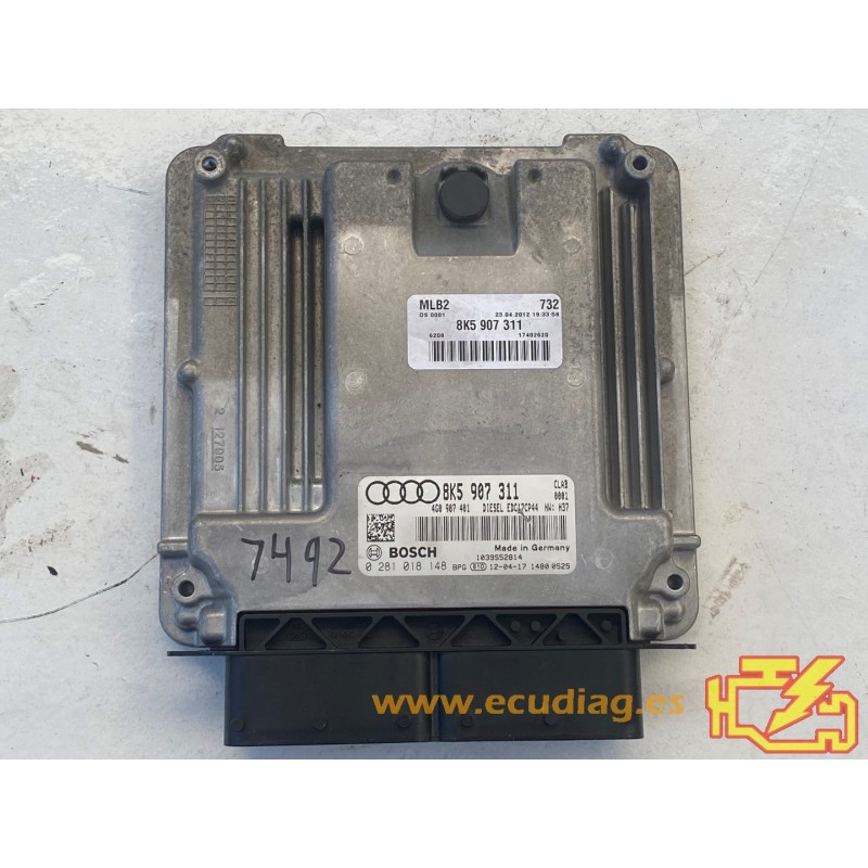 ECU BOSCH EDC17CP44-3.1 0281018148 AUDI S5 3.0 TDI 4G0907401 / SW 8K5907311