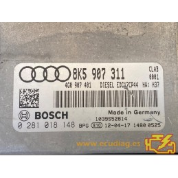 ECU BOSCH EDC17CP44-3.1 0281018148 AUDI S5 3.0 TDI 4G0907401 / SW 8K5907311