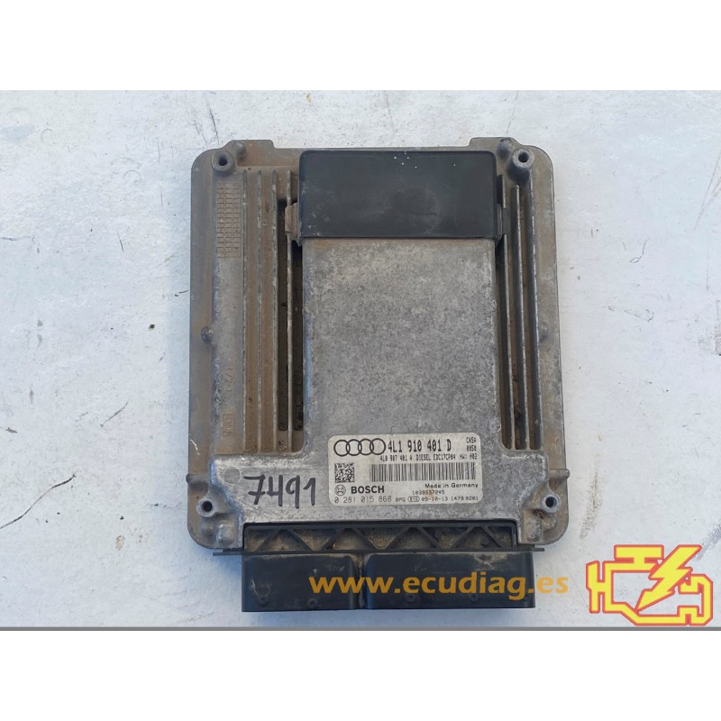 ECU MOTOR BOSCH EDC17CP04-4.2 0281015868 AUDI Q7 (4L) 3.0 TDI 176KW 240CV 4L0910401G