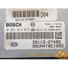 ECU MOTOR BOSCH EDC16C39-5.41 0281013072 KIA CARENS 2.0 CRDI 103KW 140CV 39113-27485