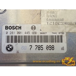 ECU MOTOR BOSCH EDC15M-6.1 0281001445 BMW SERIE 3 320D E46 100KW 136CV 7785098