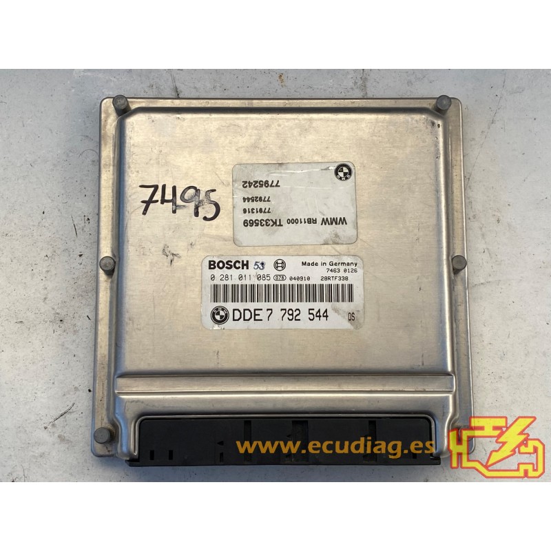 ECU BOSCH BOSCH EDC15C4-9.25 MINI COOPER 1.4D 55KW 75CV (R50) 0281011085