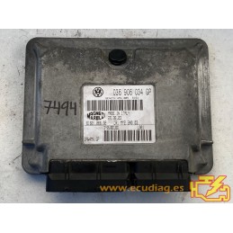 ECU MAGNETI MARELLI IAW 4MV.DR 61600.666.10 VW POLO 1.4i 55KW 75CV BCB 036906034 / SW 5957 - CON INMOVILIZADOR ANULADO