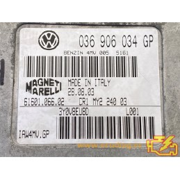 ECU MAGNETI MARELLI IAW 4MV.DR 61600.666.10 VW POLO 1.4i 55KW 75HP BCB 036906034 / SW 5957 - WITH DISABLED IMMOBILIZER