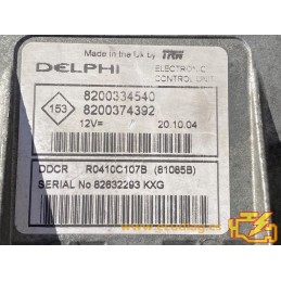 ECU DELPHI DDCR R0410C107B NISSAN ALMERA II (N16) 1.5 DCI 60KW 82CV L4 8V 8200334540 8200374392