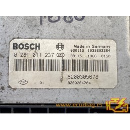 ECU BOSCH EDC16C3-10.22 0281011237 NISSAN PRIMERA III (P12) 1.9 DCI 88KW 120HP 8200305678 8200284704