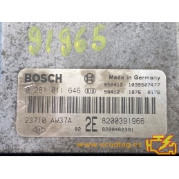 ECU BOSCH EDC16C3-10.22 0281011646 NISSAN PRIMERA (P12) 1.9 DCI 88KW 120HP 23710AW37A RENAULT 8200391966 8200460391