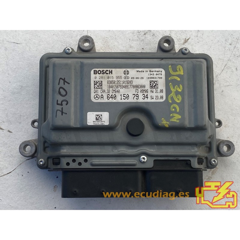 ECU BOSCH EDC16C32-5.32 0281015955 MERCEDES B180 (W245) 2.0 CDI 80KW 109HP A6401507934 / SW 1037398896