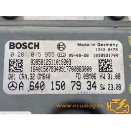 ECU BOSCH EDC16C32-5.32 0281015955 MERCEDES B180 (W245) 2.0 CDI 80KW 109HP A6401507934 / SW 1037398896