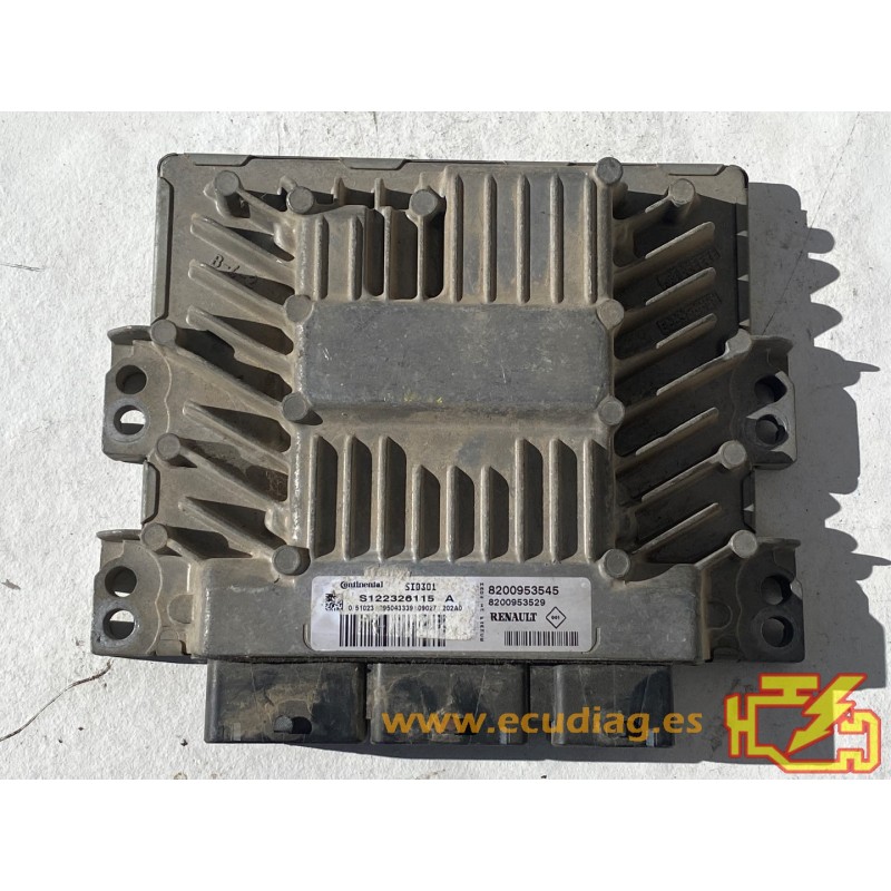 ECU CONTINENTAL SID301 S122326115A RENAULT KANGOO II 1.5 DCI 78KW 106HP 8200952545 / 8200953529 SW 8200953549 CC00 - VIRGIN