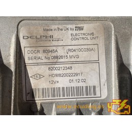 ECU DELPHI DDCR R0410C039A CLIO II 1.5 DCI 82CV 8200212348 HOM8200222917 / SW 8200212348 - CON INMOVILIZADOR ANULADO (IMMO OFF)