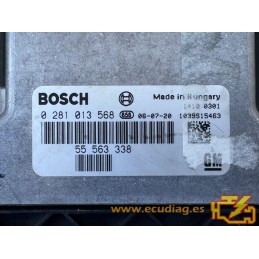 ECU BOSCH EDC16C39-5.83 0281013568 SAAB 9-5 1.9 TID 110KW 150HP 55563338 / SW 1037380392