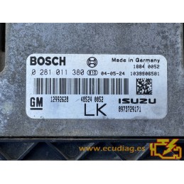 ECU BOSCH EDC16C9-3.30 0281011380 OPEL ASTRA III (H) 1.7 CDTI 74KW 100CV / SW 1037A50301 - VIRGEN