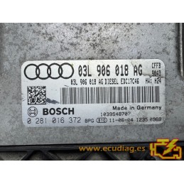 ECU BOSCH EDC17C46-2.5 0281016372 AUDI A3 140HP 03L906018AG / SW 9043 - 1037516676