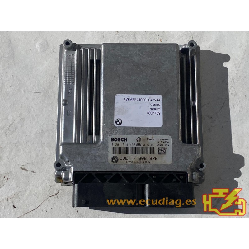 ECU BOSCH EDC16CP35-5.24 0281014437 BMW X5 (E70) 3.0D  173KW 235CV DDE 7806976 / SW 1037500775