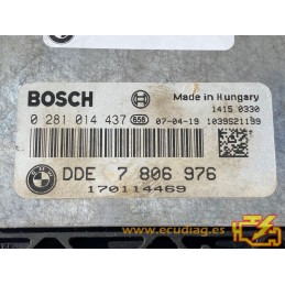 ECU BOSCH EDC16CP35-5.24 0281014437 BMW X5 (E70) 3.0D  173KW 235HP DDE 7806976 / SW 1037500775