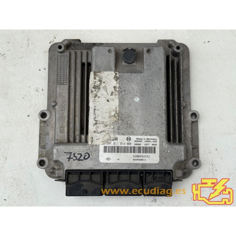 ECU BOSCH EDC16CP33-6.1 0281011814 RENAULT GRAND SCENIC II 2.0 DCI 150HP 8200462452 8200589813 / SW 1037379655 - VIRGIN