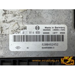 ECU BOSCH EDC16CP33-6.1 0281011814 RENAULT GRAND SCENIC II 2.0 DCI 150HP 8200462452 8200589813 / SW 1037379655 - VIRGIN