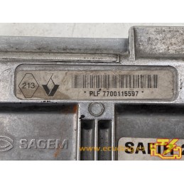 ECU SAGEM SAFIR 2 21654820-6 RENAULT CLIO II 1.2i 43KW 58H PHOM7700113511 7700115160 - IMMO OFF
