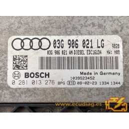 ECU BOSCH EDC16U34-3.41 0281013276 AUDI A3 2.0 TDI 140CV VAG 03G906021LG - SW / 1037390138
