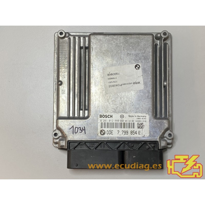 ECU BOSCH EDC16C35-2.12 0281012880 BMW 118D (E87) 2.0D 122HP 7799854 / SW 1037389883