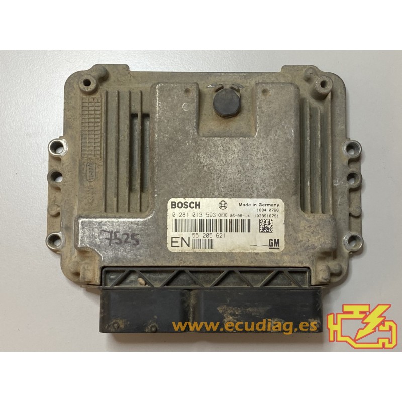 ECU BOSCH EDC16C39-5.12 0281013593 OPEL ASTRA H TWINTOP 1.9 CDTI 110KW 150CV 555205621 EN / SW 1037383479