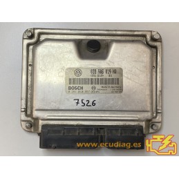 ECU BOSCH EDC15P+22.3.2 0281010957 SEAT IBIZA III (6L) 1.9 TDI 74KW 100CV 038906019HQ / SW 1531 / CON INMOVILIZADOR ANULADO