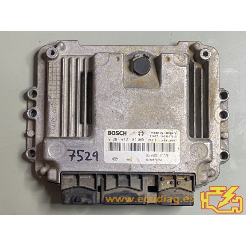 ECU BOSCH EDC15C13-6.1 0281012184 RENAULT LAGUNA II 1.9 DCI 120HP 8200311539 8200470952 - SW 1037372597 8200581381- VIRGIN