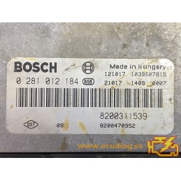 ECU BOSCH EDC15C13-6.1 0281012184 RENAULT LAGUNA II 1.9 DCI 120HP 8200311539 8200470952 - SW 1037372597 8200581381- VIRGIN