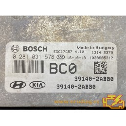 ECU BOSCH EDC17C57-4.10 0281031578 HYUNDAI i30 II 1.6 CRDi 81KW 110CV L4 16V 39140-2ABB0 / SW F0GD6LTMI0EIU601 - 1037559728
