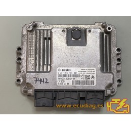 ECU BOSCH EDC16C34-2.10 0281012468 CITROEN XSARA PICASSO 1.6 HDI 90HP 9663268380 / SW 9663268380 - 1037380739 - WITHOUT IMMO