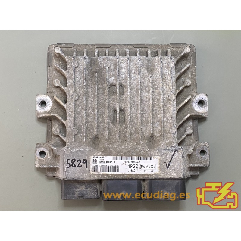 ECU CONTINENTAL SID208 S180146202A FORD TRANSIT CUSTOM 2.2 TDCI 74KW 100HP BK21-12A650-AC 1PGC