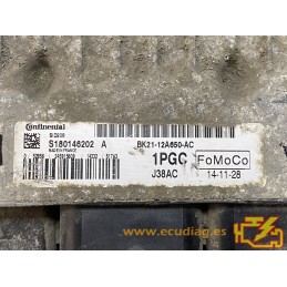 ECU CONTINENTAL SID208 S180146202A FORD TRANSIT CUSTOM 2.2 TDCI 74KW 100HP BK21-12A650-AC 1PGC