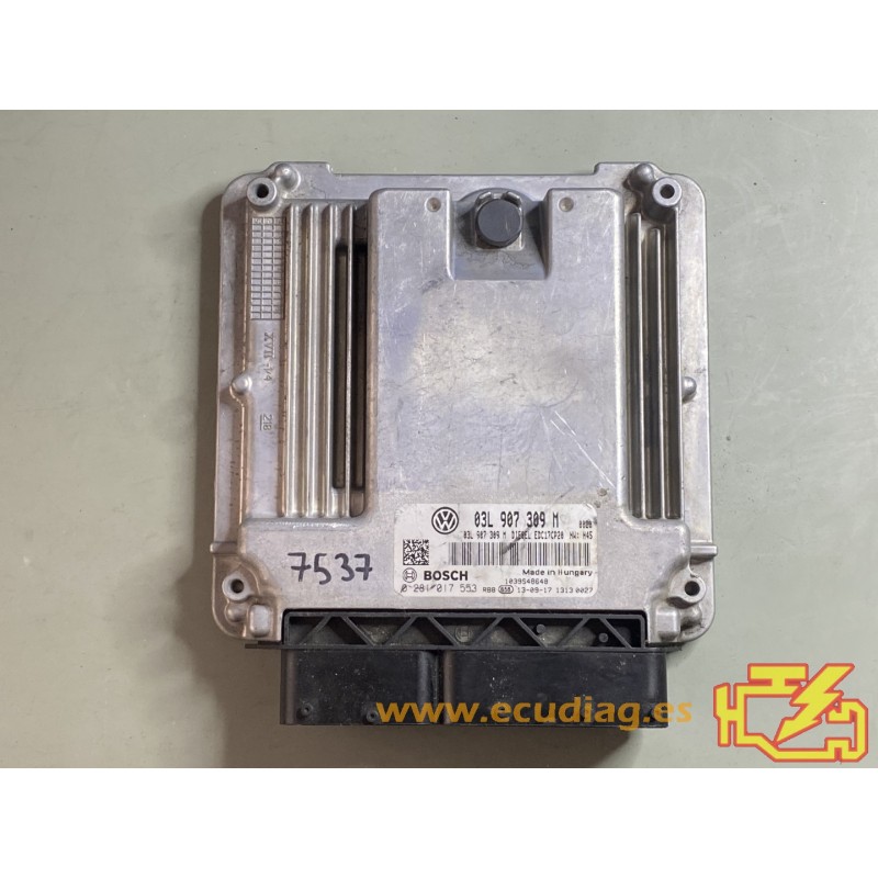 ECU BOSCH EDC17CP20-2.7 0281017553 VOLKSWAGEN TRANSPORTER V / T5 (7H) 2.0 TDI 103KW 140HP L4 16V 03L907309M / SW 1037532891