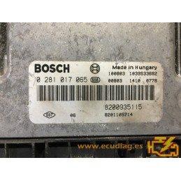 ECU BOSCH EDC16C36-3.3 0281017065 TRAFIC / VIVARO 2.0 DCI 114HP 8200935115 8201105714 / SW 1037503138 - 8201133411 - VIRGIN