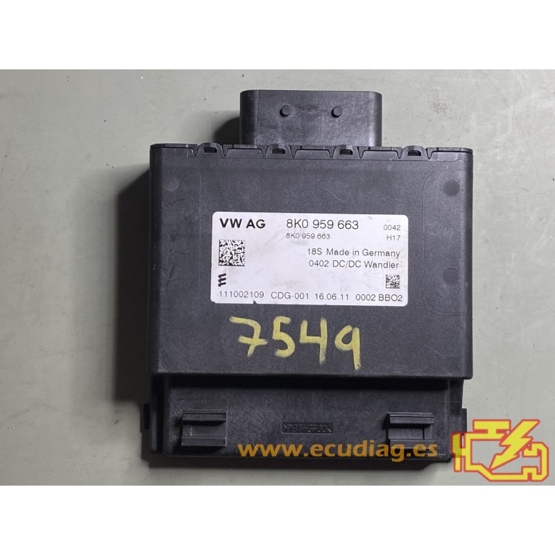 MODULO ELECTRONICO 111002109 AUDI A4 (8K) 8K0959663