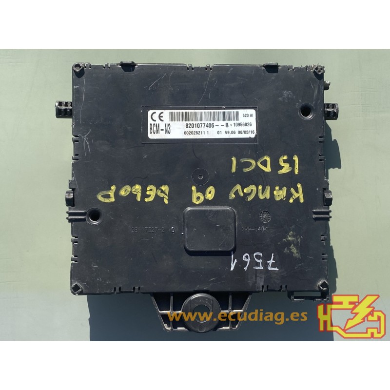 BCM-N3 JOHNSON CONTROLS 0020252111 RENAULT KANGOO II 8201077406 - VIRGIN