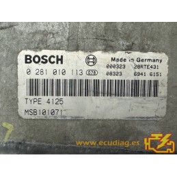 ECU BOSCH EDC1.3.1 MSA11-10.34 0281010113 LAND ROVER FREELANDER 2.0TD 72KW 103CV MSB101071