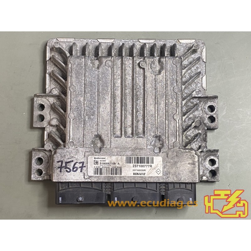ECU CONTINENTAL SID305 S180067109A RENAULT MEGANE II 1.5 DCI 78KW 106HP 237100777R 237100033R