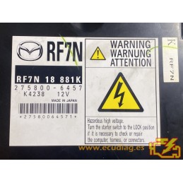 ECU DENSO 275800-6457 MAZDA 5 (CR) 2.0CD 81KW 110HP RF7N18881K / SW G50KRF7NT3KA