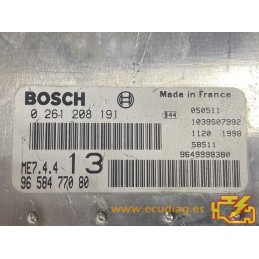 ECU BOSCH ME7.4.4 0261208191 PSA 9658477080 - WITH DISABLED IMMOBILIZER (IMMO OFF)