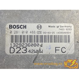 ECU BOSCH EDC15C7-2.23 0281010488 DUCATO / JUMPER / BOXER 2.3 JTD HDI 1329236080 FC - WITH DISABLED IMMOBILIZER