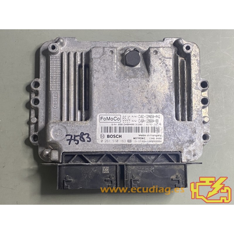 ECU BOSCH MED17.0.1 0261S10163 FOMOCO FORD FOCUS III 1.0i ECOBOOST CV61-12A650-ANG