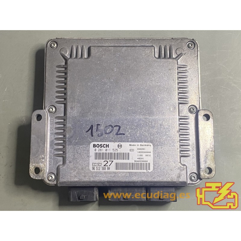 ECU BOSCH EDC15C2-11.1 0281011525 PEUGEOT 206 2.0 HDI 90HP 9651256880