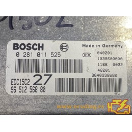 ECU BOSCH EDC15C2-11.1 0281011525 PEUGEOT 206 2.0 HDI 90HP 9651256880