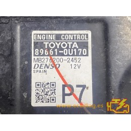 ECU DENSO MB276200-2452 TOYOTA 89661-0U170