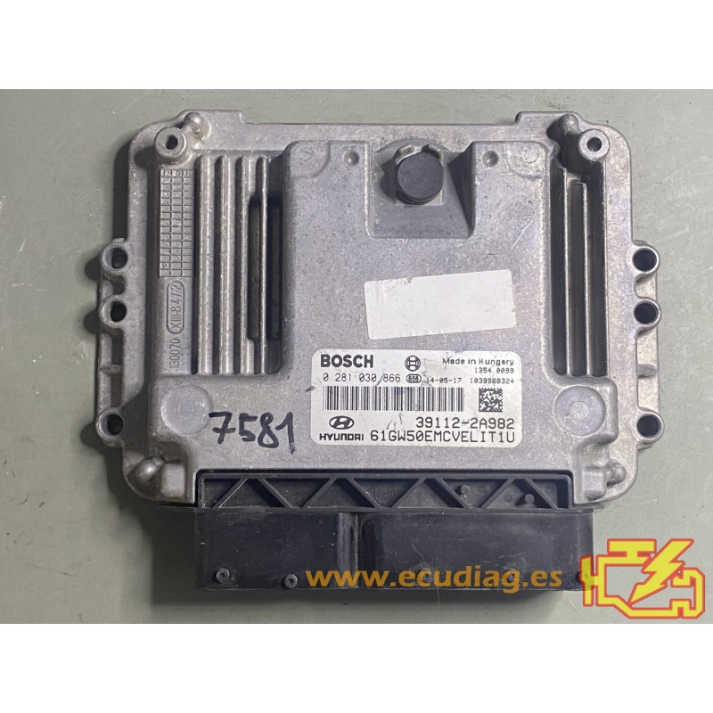 ECU BOSCH EDC17C53-1.81 0281030866 HYUNDAI i30 II 1.6 CRDI 81KW 110HP 39112-2A982
