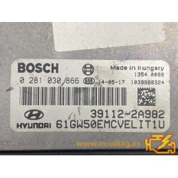 ECU BOSCH EDC17C53-1.81 0281030866 HYUNDAI i30 II 1.6 CRDI 81KW 110HP 39112-2A982