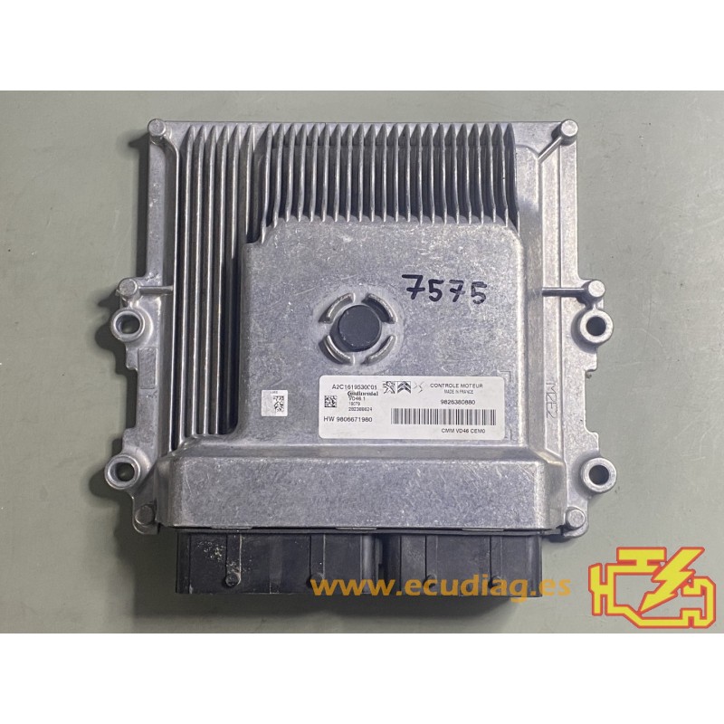 ECU CONTINENTAL VD46.1 A2C1619530001 PSA 1.2 PURETECH HW 9806671980 SW 9826380880